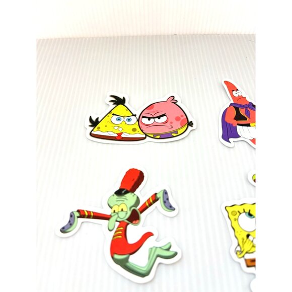 SpongeBob SquarePants 6pc Vinyl Stickers Lot Cartoon Water Bottle Laptop Decals - Picture 2 of 5